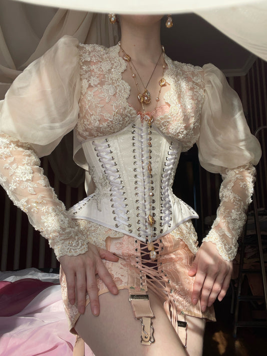 Beaded Archive: Ivory Corsetry Set